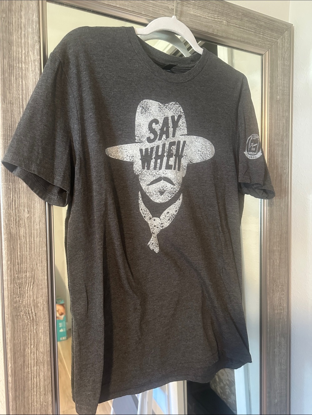 Say When Charcoal Graphic T-Shirt - Men
